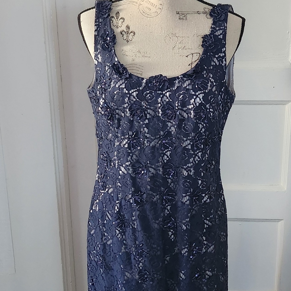 JS Boutique Silver Satin Dress